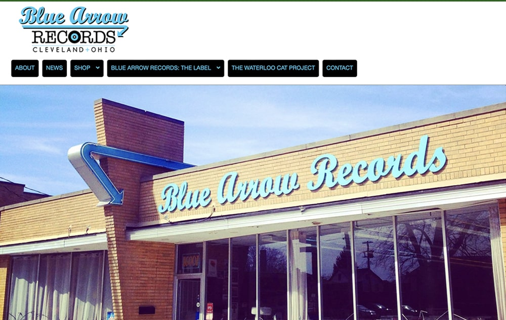 Blue Arrow Records website