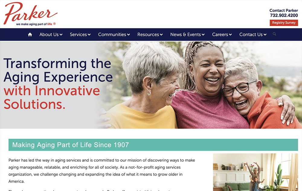 Parker Life website